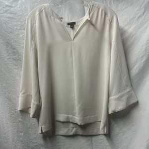 White Ann Taylor blouse, breathable and lightweight, great for the office